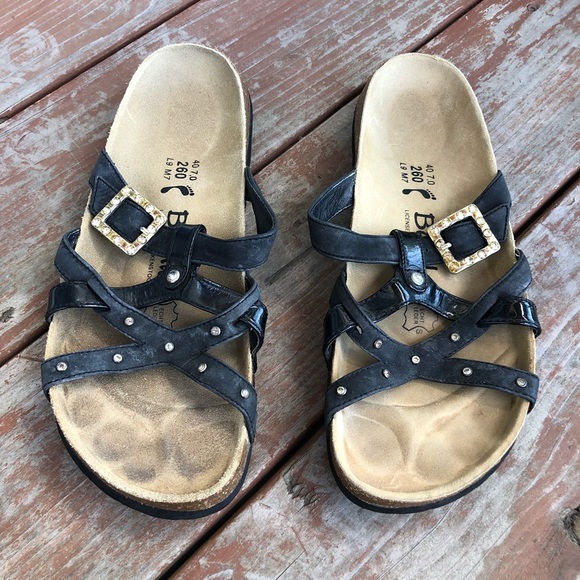 rhinestone birkenstock sandals